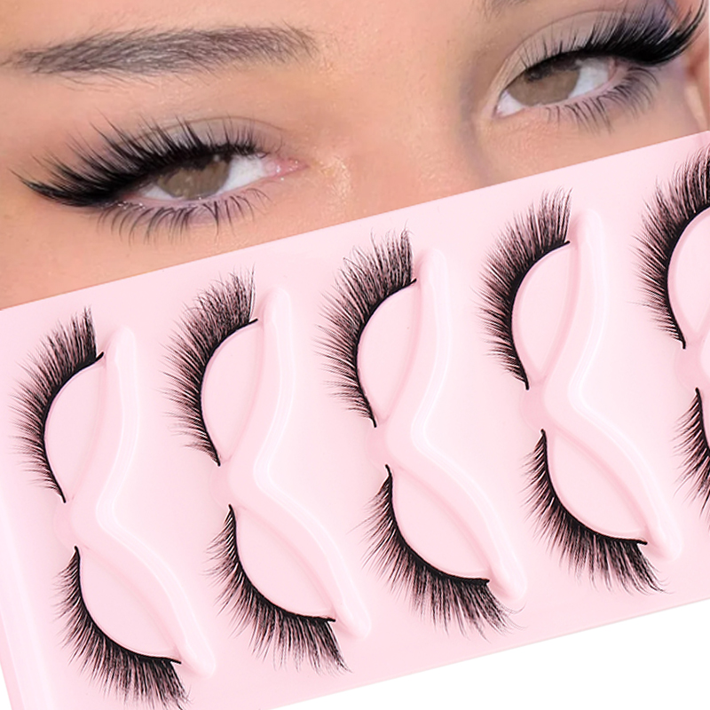 Eyelash Extension Fox Eye - 5 пар пушистых накладных ресниц, лисьи