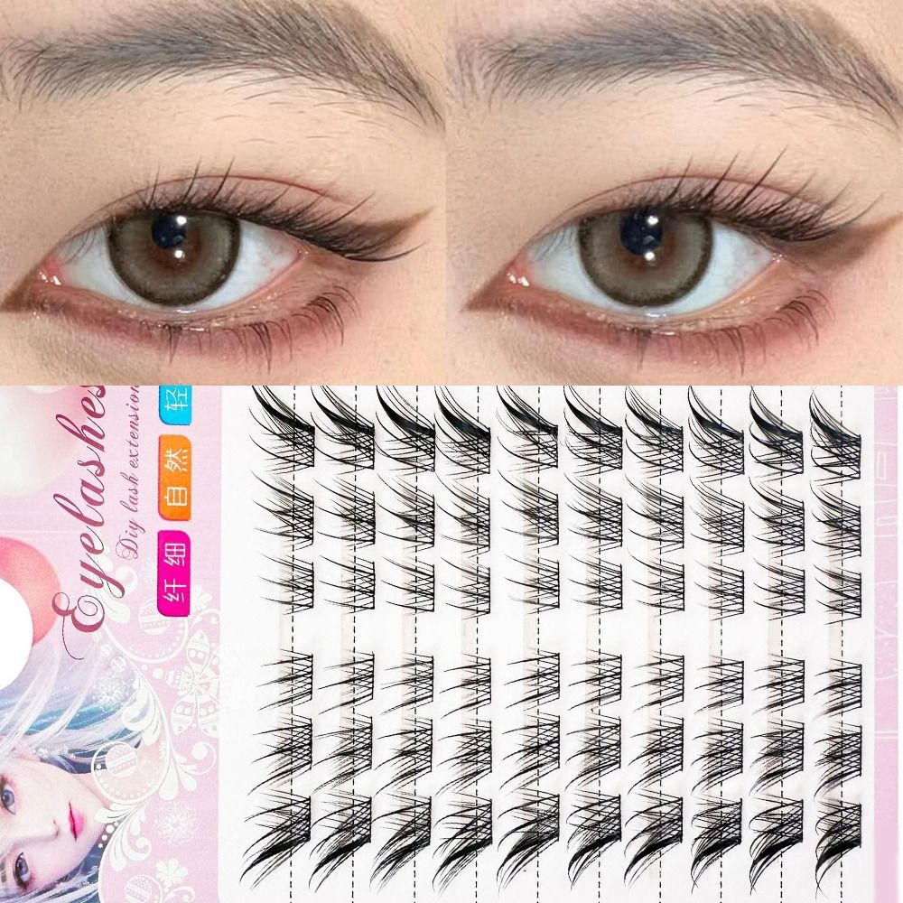 Eyelash Extension Fox Eye - Накладные ресницы 3D Cat Eye Clusters