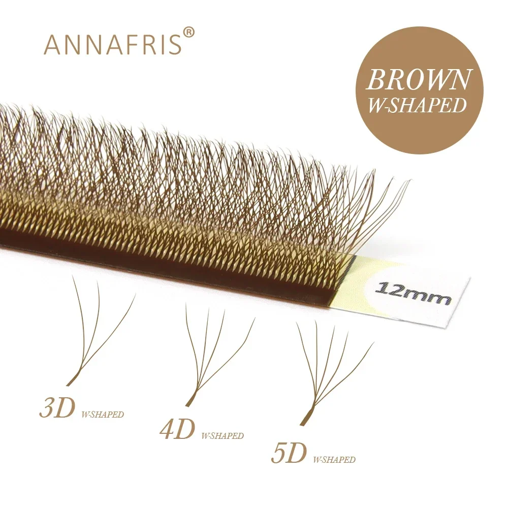 ANNAFRIS Коричневые W-образные – обзор и цена Eyelash Extension Yy