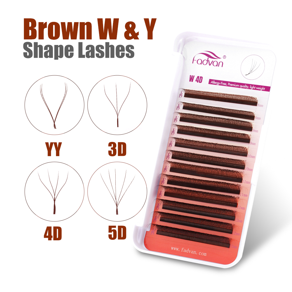 FADVAN коричневые 4D/3D/5D рес – обзор и цена Eyelash Extension Yy